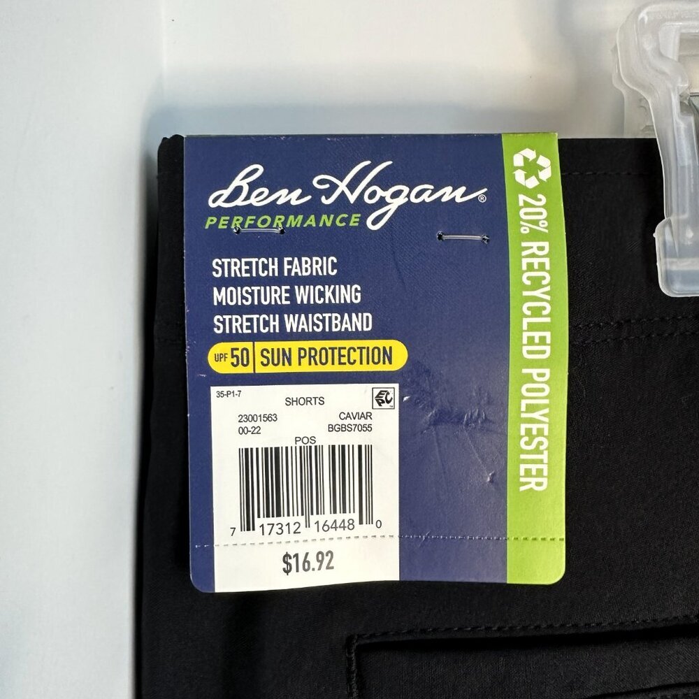 Men's Ben Hogan Performance Shorts Size 42" Waist Color Is Black NWT - Picture 2 of 6